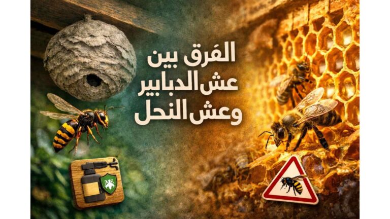 الفرق بين عش الدبابير وعش النحل