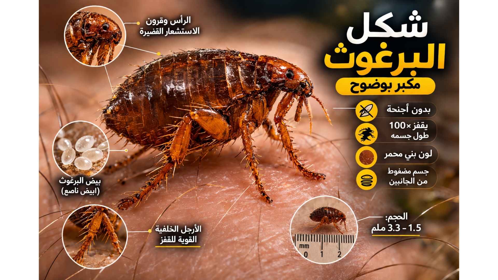 شكل البرغوث بالصور