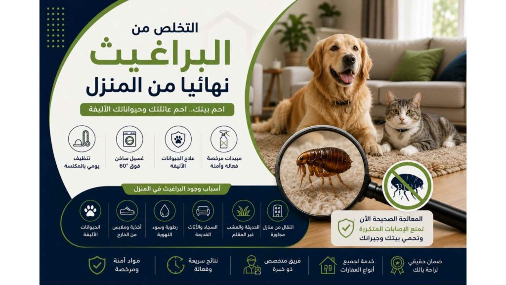 أسباب وجود البراغيث في المنزل وكيفية القضاء عليها نهائياً